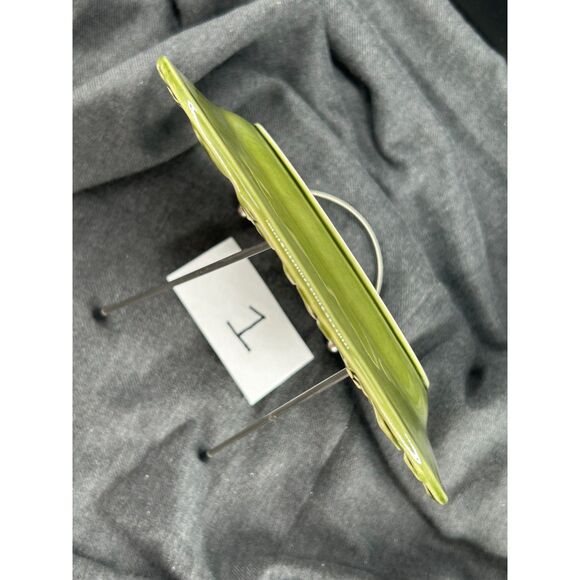 Salad Plates (2) Green 8"Diameter No Markings, Replacement Ceramic Plates - Picture 6 of 8